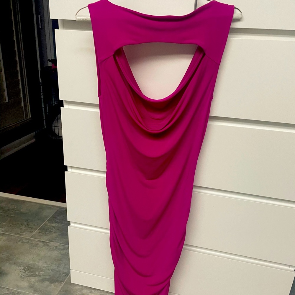 Pink keyhole back dress